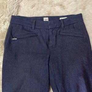 GAP navy pinstripe skinny crop ankle pant 0P
